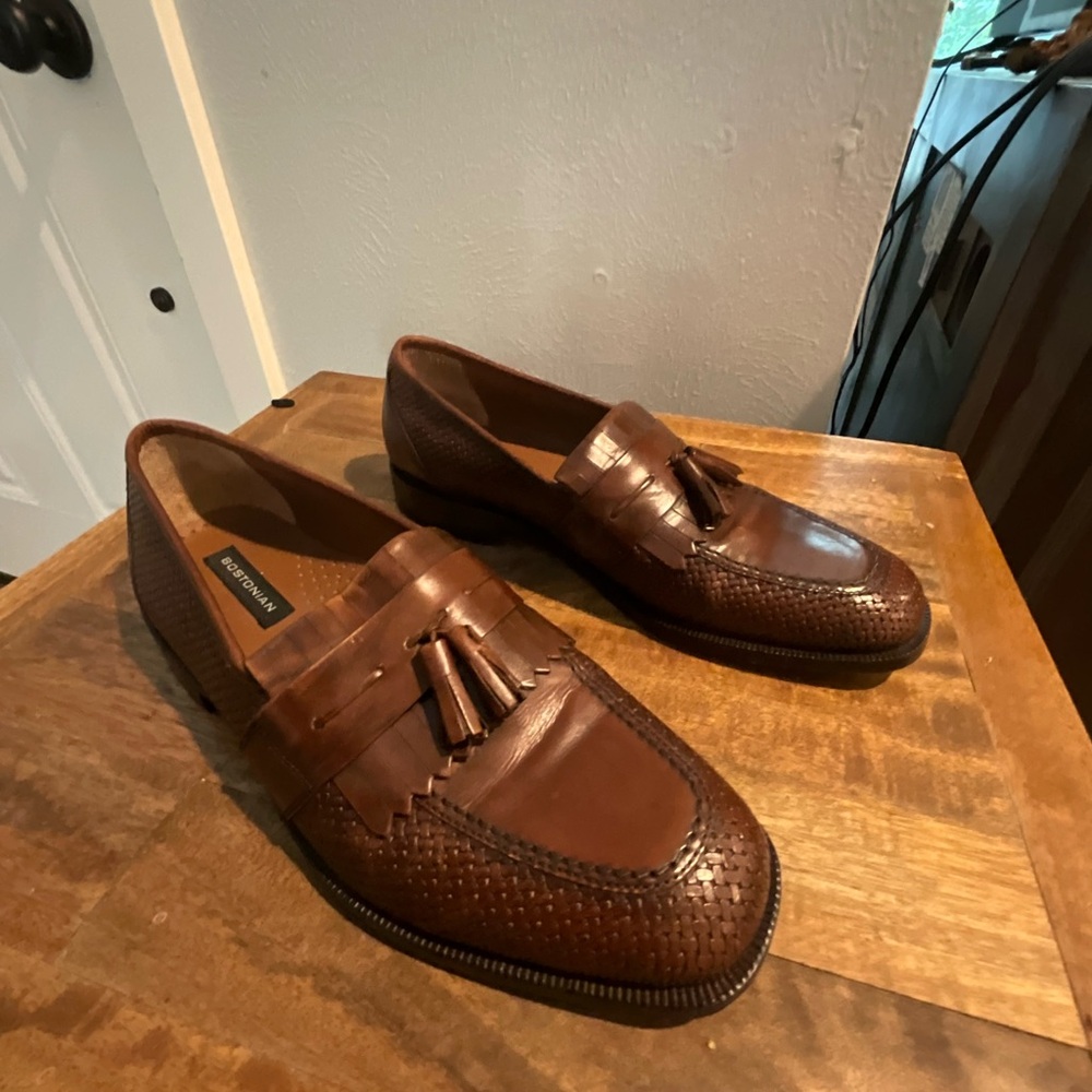 Brown Leather Bostonian Loafers